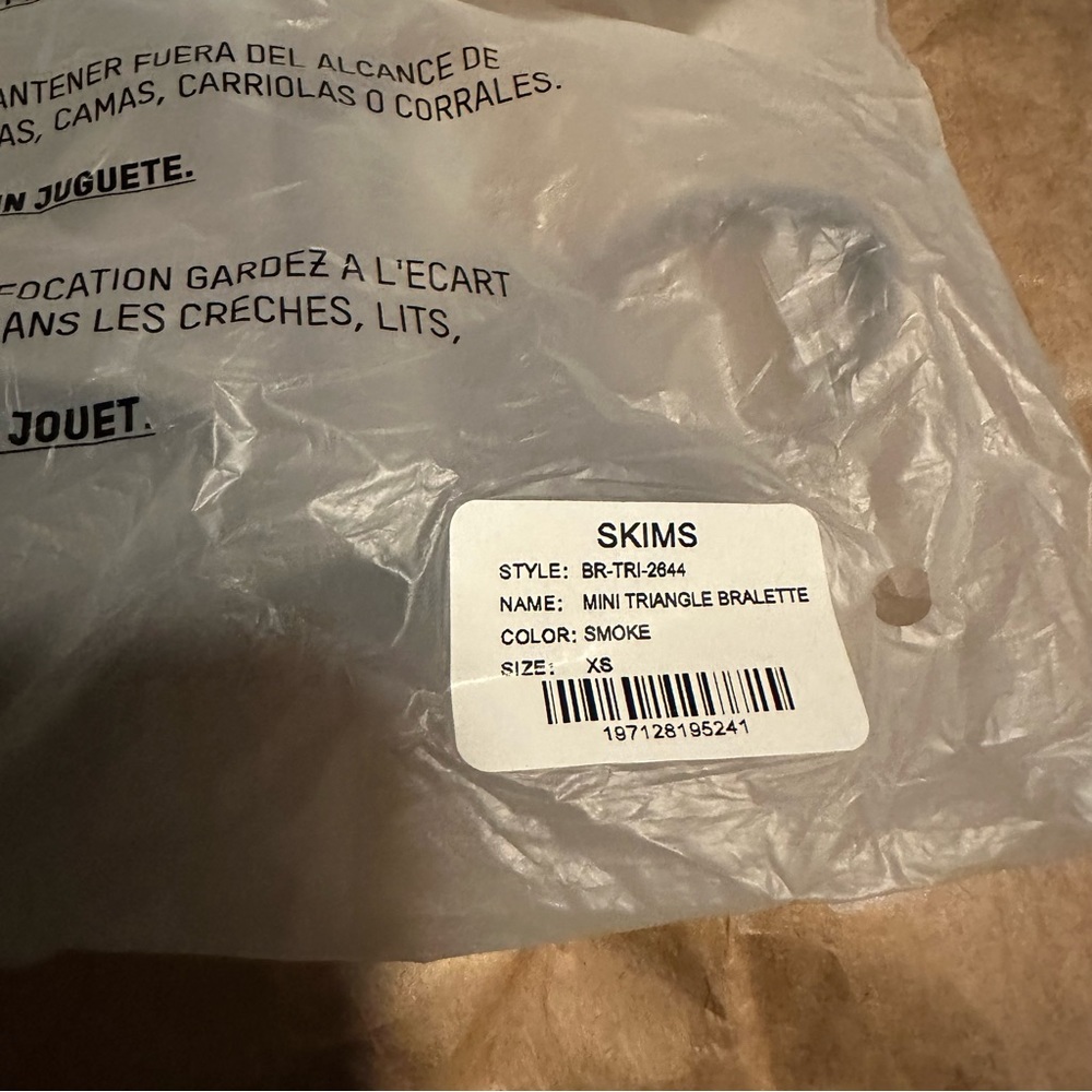 NWT Skims Cotton Logo Mini Triangle Bralette - Picture 3 of 8